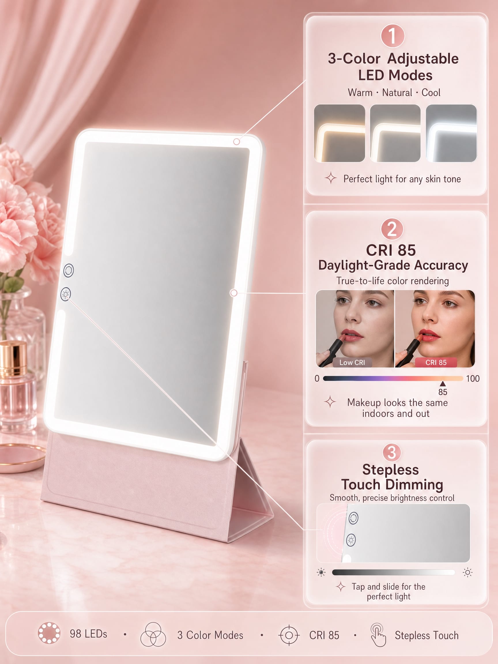 led makeup mirror